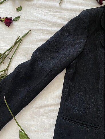 40 Beden Siyah blazer simli