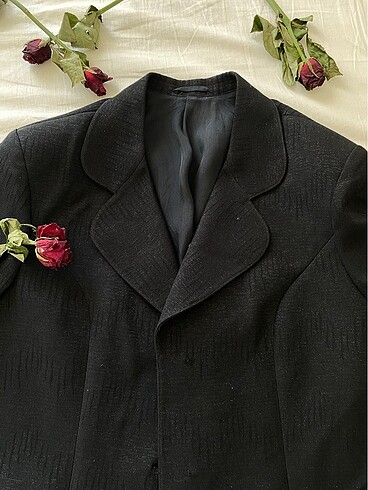 Zara Siyah blazer simli