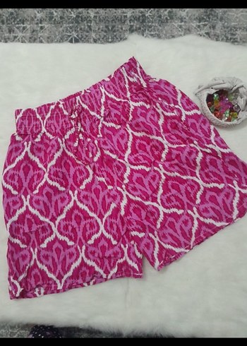 Renkli Tie-Dye Dantel Detaylı Kadın Mini Şort