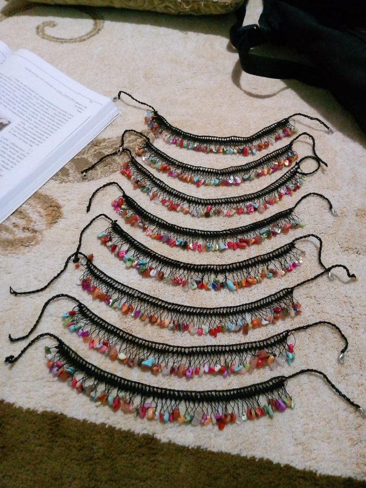 Uzun Çok Renkli Boncuklu Bohem Kolye - Görsel 2