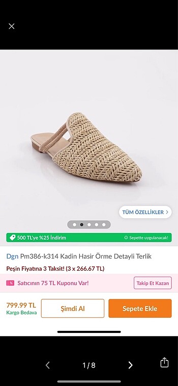 DGN Hasır Terlik