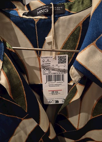 Mavi Batik Desenli elbise - Görsel 4