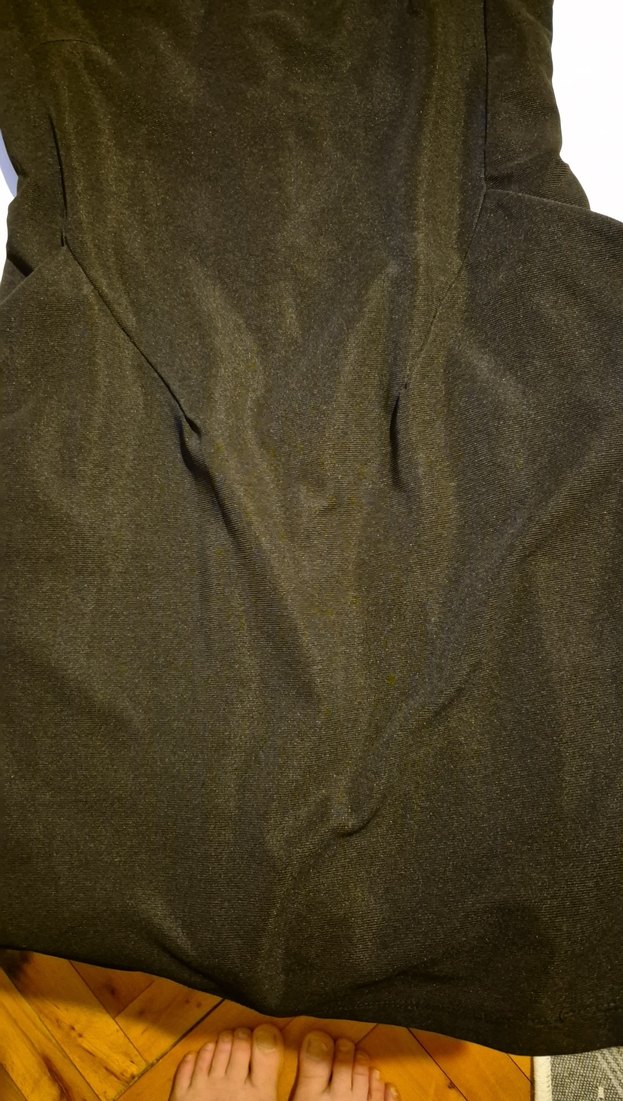 Drapeli Siyah kalem elbise - Görsel 4