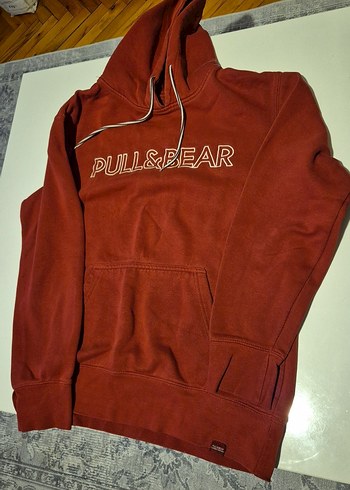 Pull and Bear Pull Bear Kiremit Kapusonlu Sweatshirt