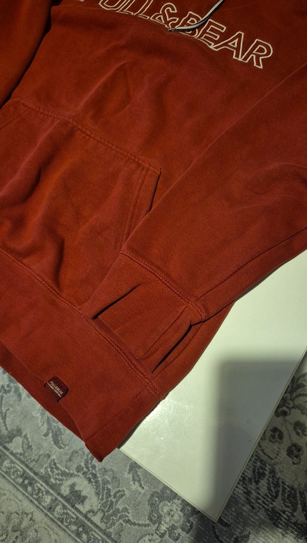 Pull&Bear Kiremit Kapüşonlu Sweatshirt — görsel 2/3