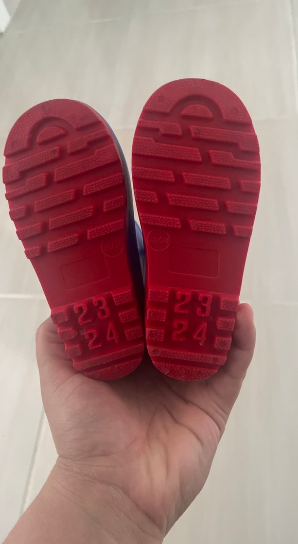 Çocuklar için Mavi Baskılı Lastik Çizme - Görsel 3