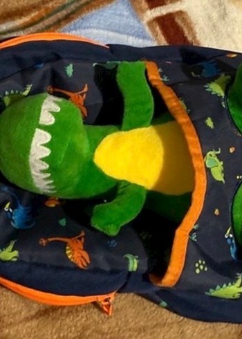 Renkli Dinozor Desenli Çocuk Sırt Çantası - Görsel 2