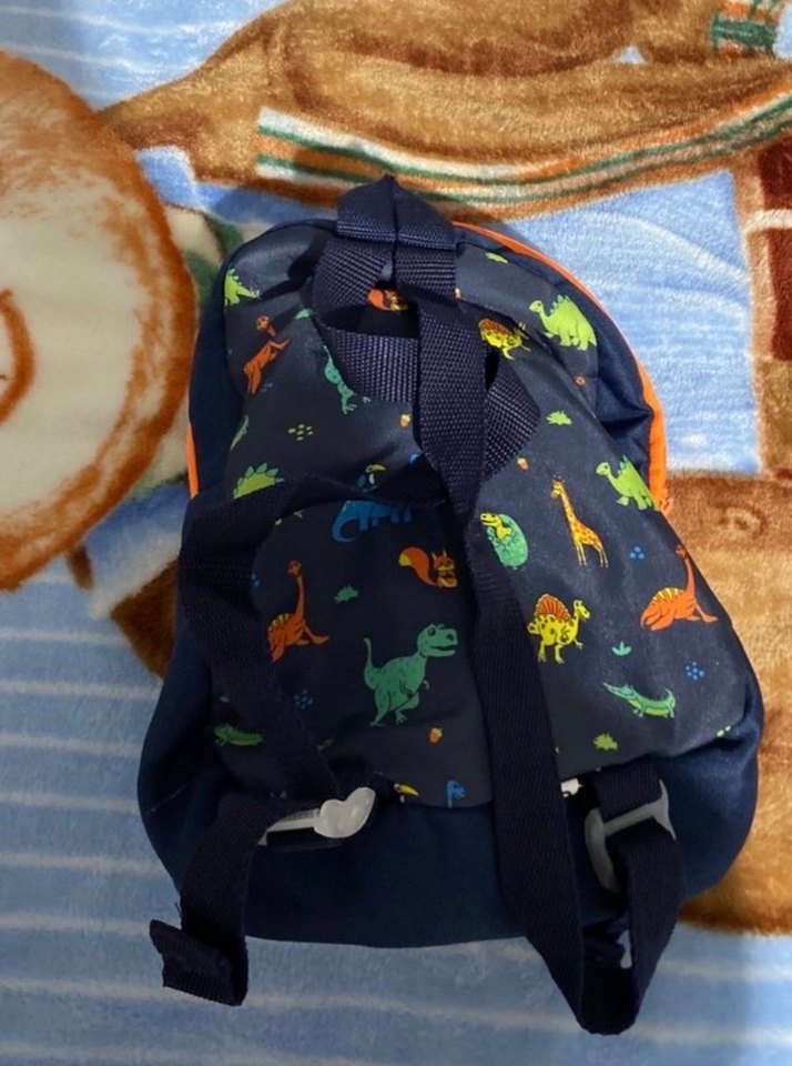 Renkli Dinozor Desenli Çocuk Sırt Çantası - Görsel 3