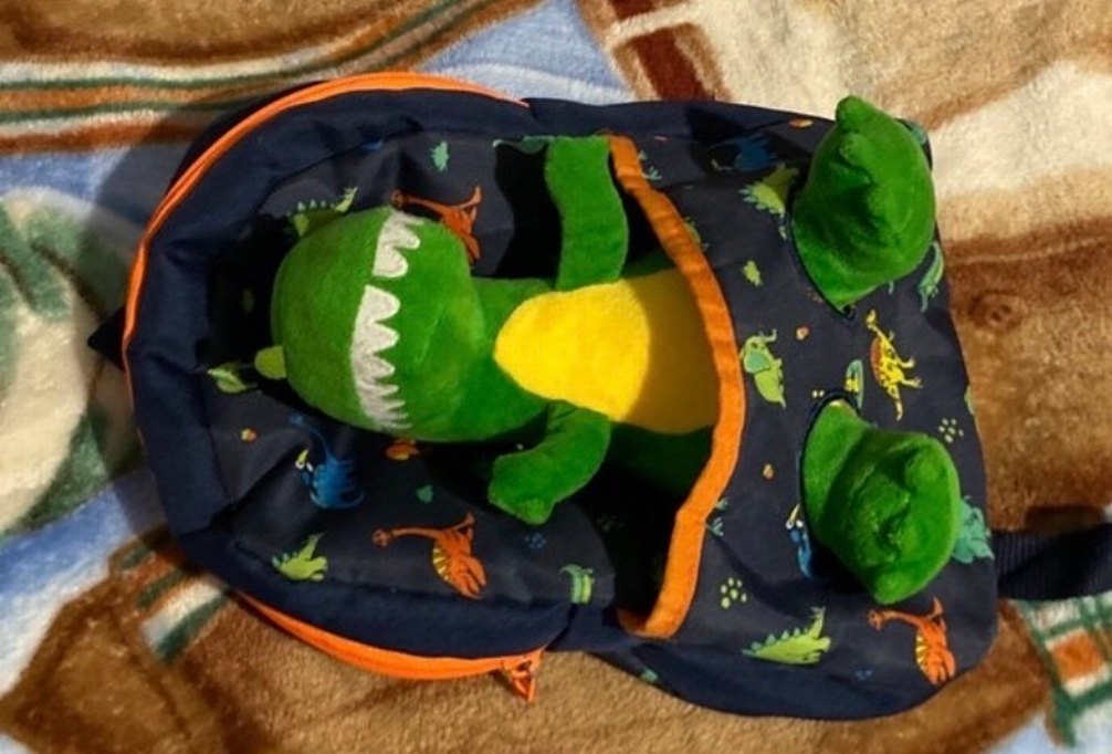 Renkli Dinozor Desenli Çocuk Sırt Çantası - Görsel 2