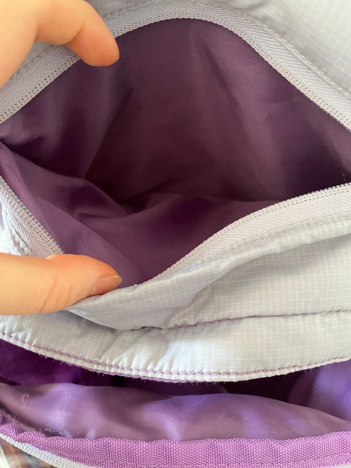 Mor ve Gri Fermuarlı Spor Sırt Çantası - Görsel 4