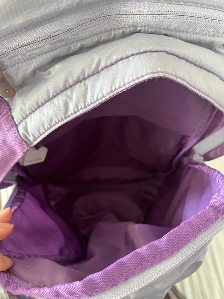 Mor ve Gri Fermuarlı Spor Sırt Çantası - Görsel 3