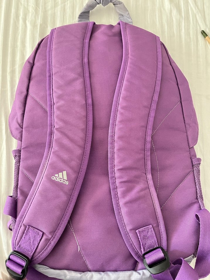 Mor ve Gri Fermuarlı Spor Sırt Çantası - Görsel 2