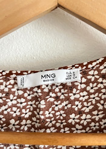 Bohem Midi Kahverengi V Yaka Elbise - Görsel 3