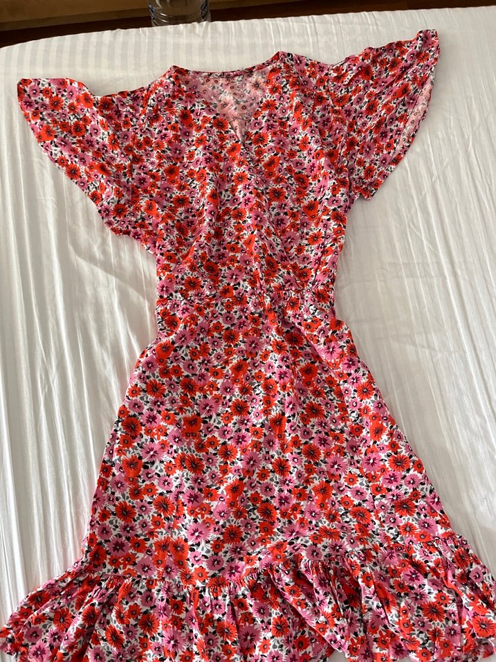 Çiçek Desenli Midi Bohem Elbise - Görsel 2