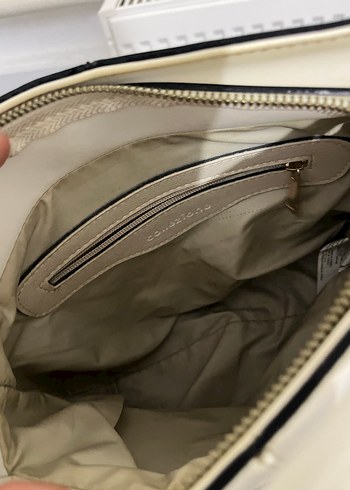 Minimalist Beyaz Deri Kadın Çanta - Görsel 4