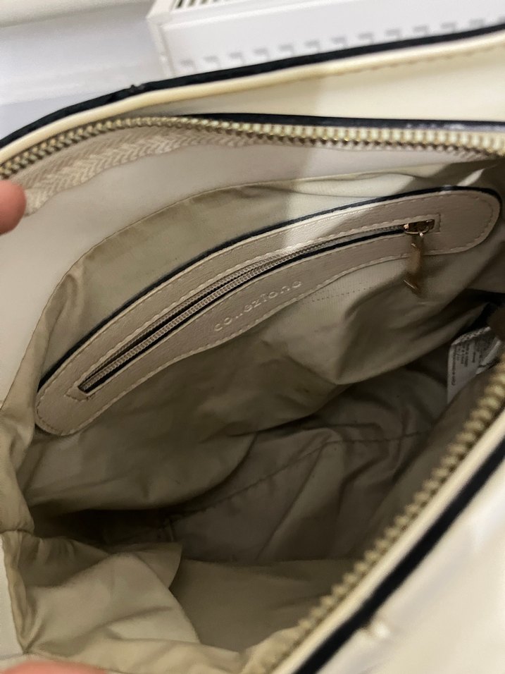 Minimalist Beyaz Deri Kadın Çanta - Görsel 4