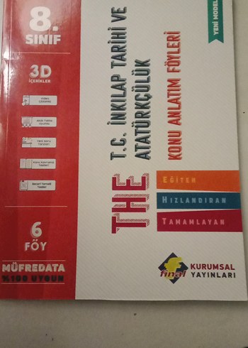 8.Sınıf T.C. İnkılap Tarihi ve Atatürkçülük Konu Anlatım Föyleri