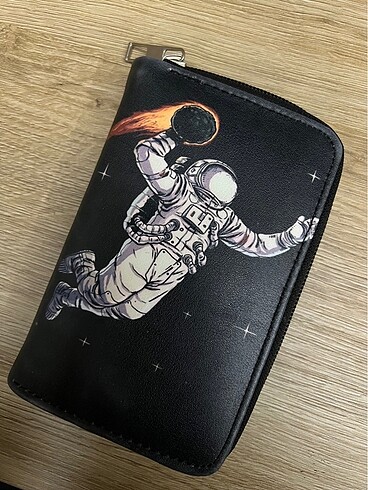 Astronot desenli cüzdan