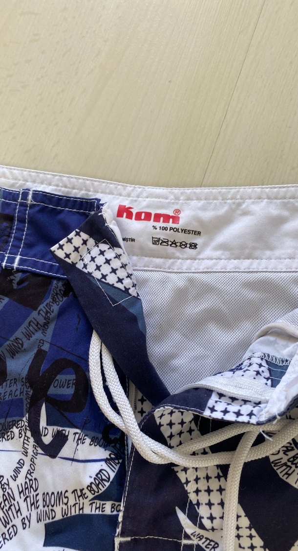 Erkek Koyu Mavi Mini Baskılı Mayo - Görsel 3