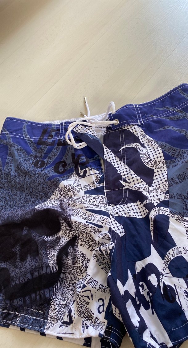 Erkek Koyu Mavi Mini Baskılı Mayo - Görsel 5