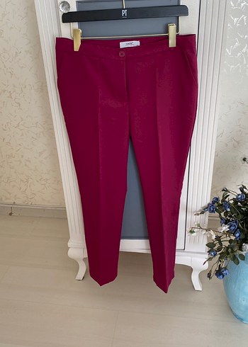 Bordo Midi Kadın Kumaş Pantolon - Görsel 4