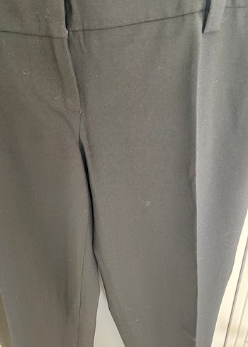 Siyah Kemerli Kadın Kumaş Pantolon - Görsel 3