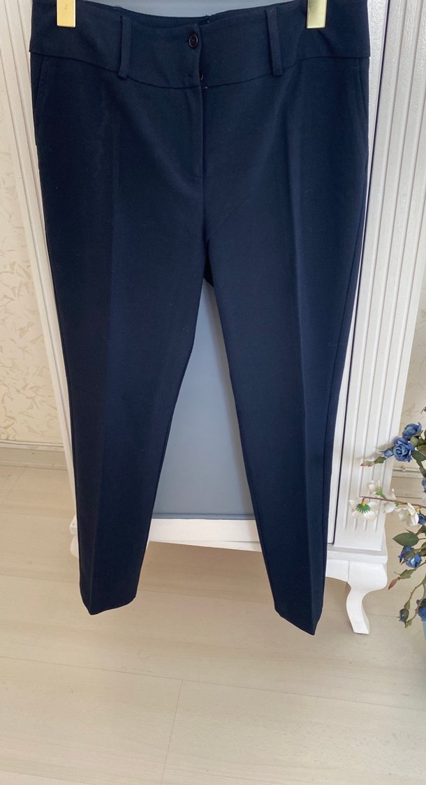 Lacivert Kumaş Kadın Pantolon - Görsel 2