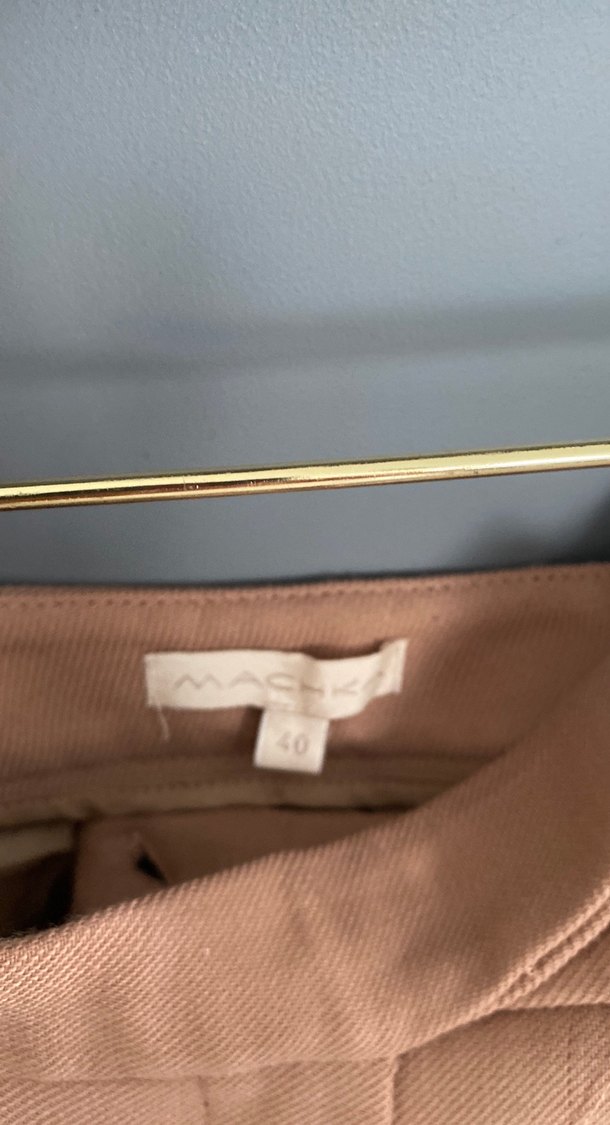 Bej Midi Kadın Kumaş Pantolon - Görsel 4