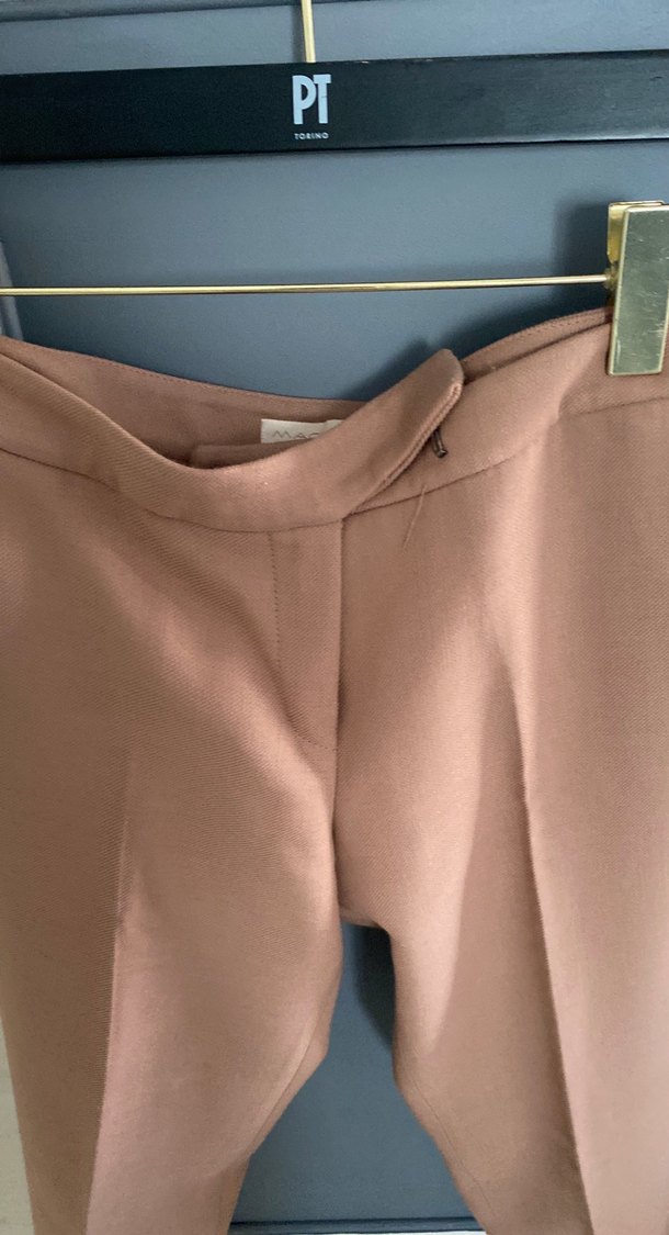 Bej Midi Kadın Kumaş Pantolon - Görsel 3