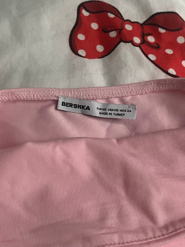 Straplez pembe crop - Görsel 2