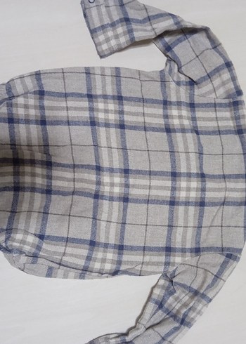 Gri Ekose Uzun Kollu Bebek Takımı - Görsel 4