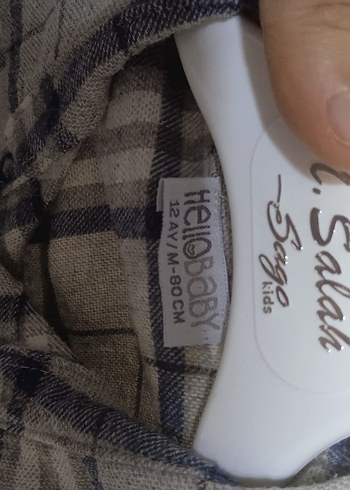 Gri Ekose Uzun Kollu Bebek Takımı - Görsel 3