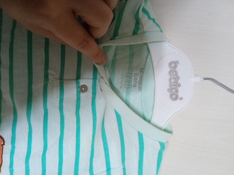 Bebico Mavi Çizgili Erkek Bebek Tulum - Görsel 3