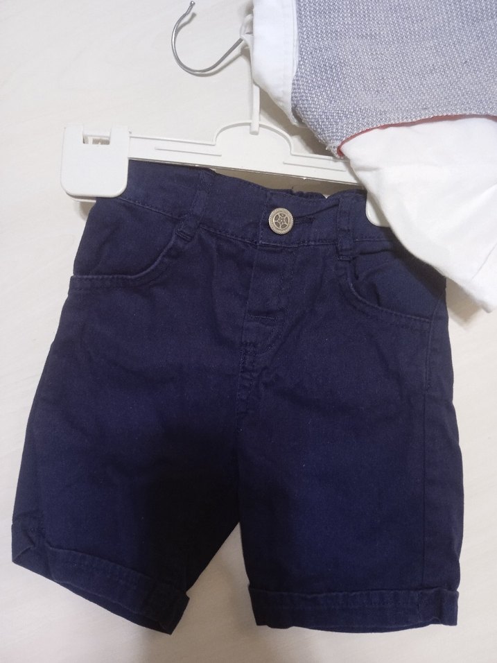 Gri Nakışlı Bebek Erkek Yelekli Takım - Görsel 4