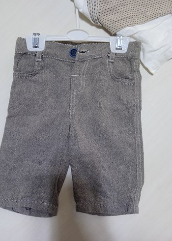 Erkek Bebek Bej Yelekli 3'lü Takım - Görsel 3