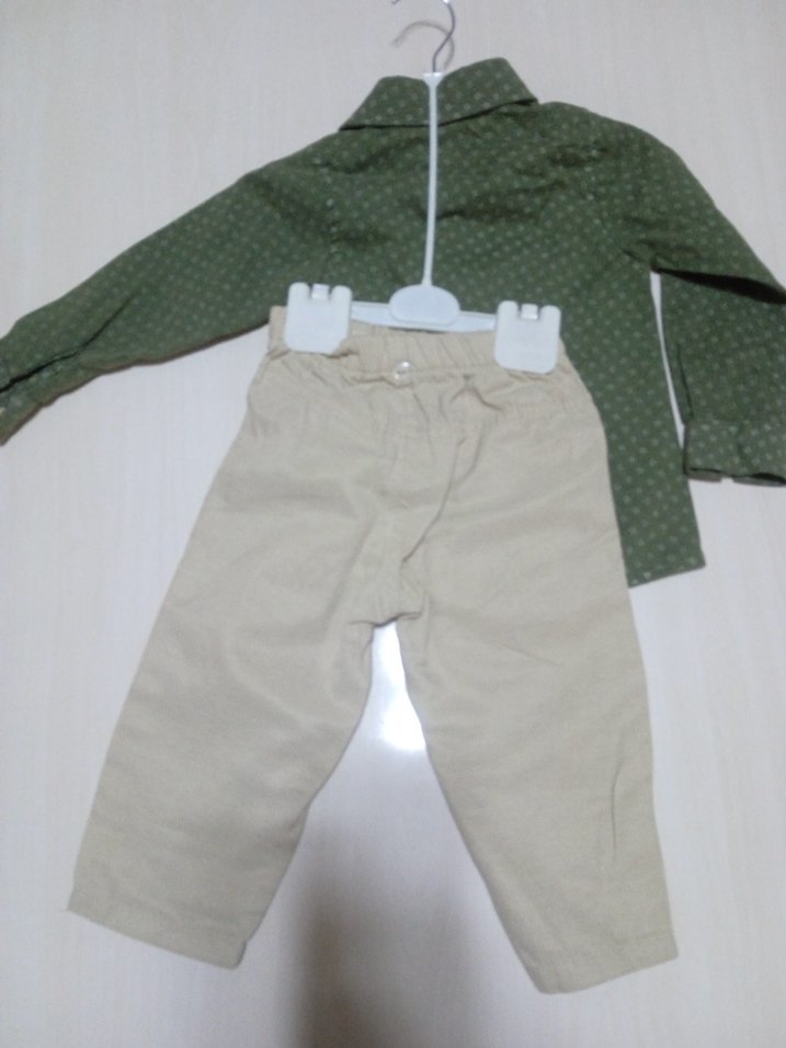 Uzun Kollu Düğmeli Erkek Bebek Takımı - Görsel 4