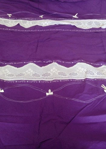 Mor Dantel İşlemeli Nevresim Takımı - Görsel 6