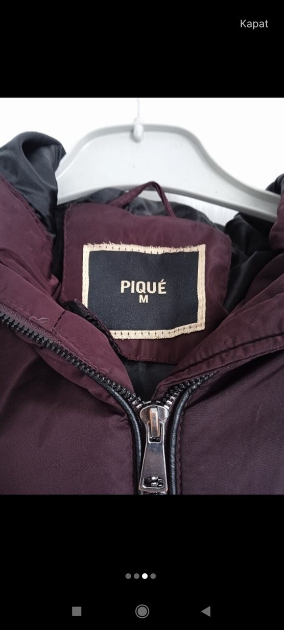 Bordo Kapüşonlu Uzun Kız Çocuk Kışlık Mont - Görsel 3