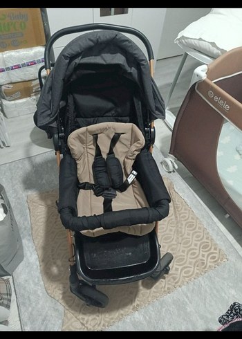 4 baby Gri Bebek Arabası+puset - Görsel 2