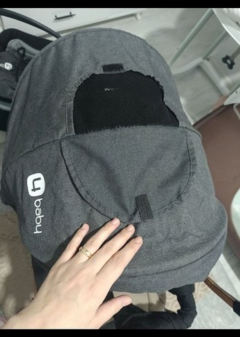 4 baby Gri Bebek Arabası+puset - Görsel 4