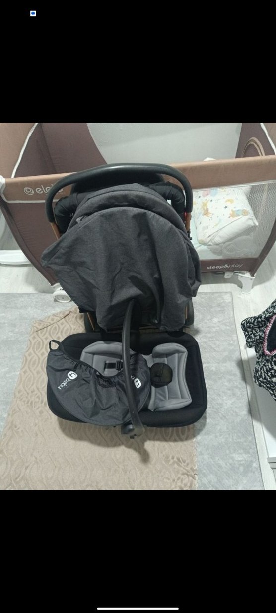 4 baby Gri Bebek Arabası+puset - Görsel 5