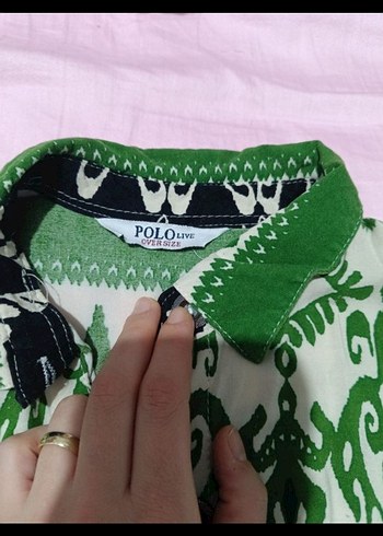 Kadın Çok Renkli Bohem Düğmeli Gömlek - Görsel 3