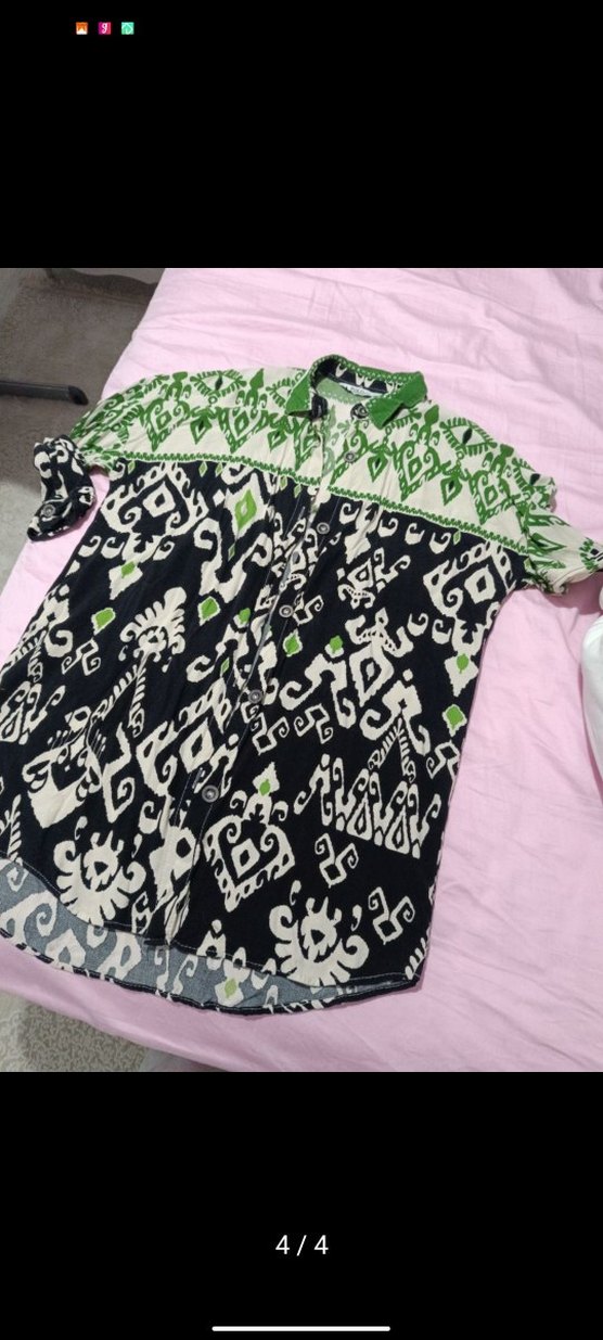 Kadın Çok Renkli Bohem Düğmeli Gömlek - Görsel 4