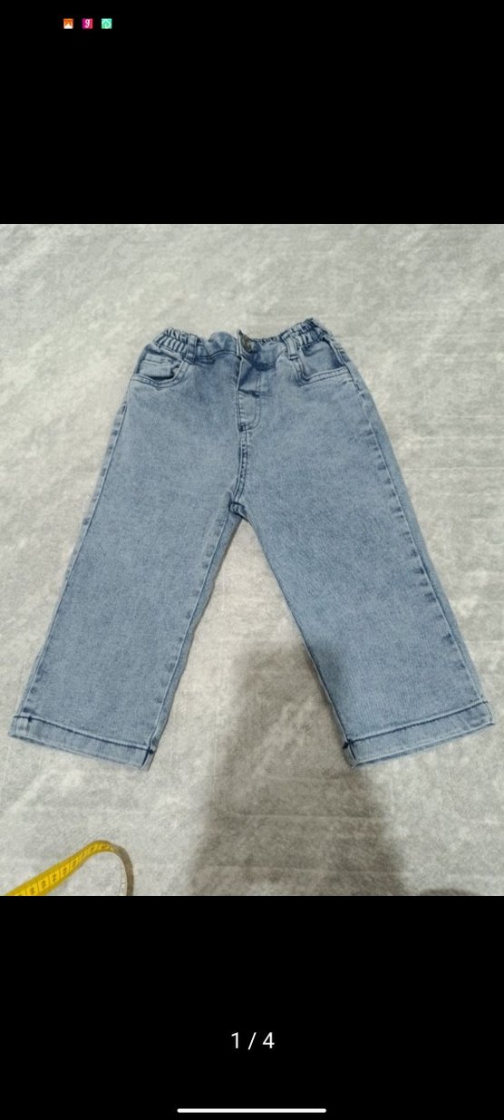 Mavi Elastik Bel Erkek Çocuk Kot Pantolon - Görsel 2