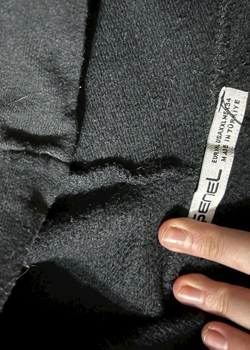 Siyah Kapüşonlu Uzun Kollu Sweatshirt - Görsel 2