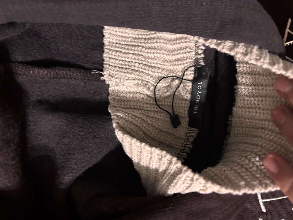 Siyah Kapüşonlu Oversize Sweatshirt - Görsel 2