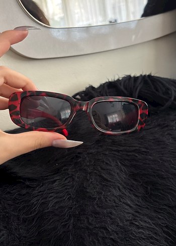 Kırmızı Fermuarlı Grunge Punk Kadın Gözlüğü - Görsel 2