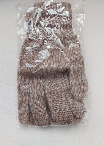 erkek Kahverengi Örgü Yün Eldiven - Görsel 4