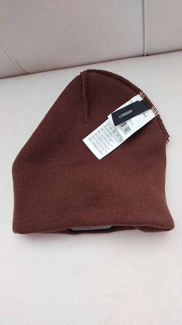 Kahverengi Örme Kadın Bere - Görsel 2