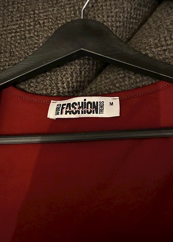 Bordo Drape kadın bluz - Görsel 3